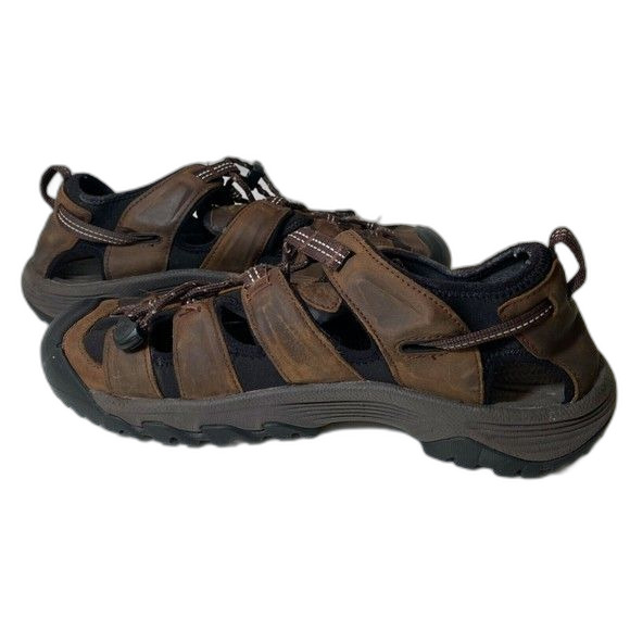 KEEN Men\'s Closed Toe Utility Hiking Shoes Size 9.5 1022427 Dark Brown